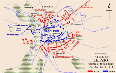 battle of leipzig 1813 map